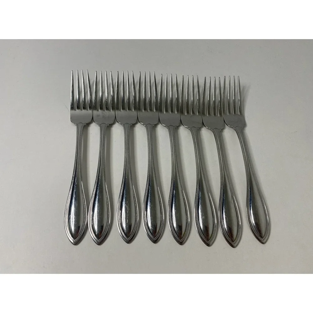 Oneida Arbor American Harmony Stainless Steel USA 8 Dinner Forks 7 3/8